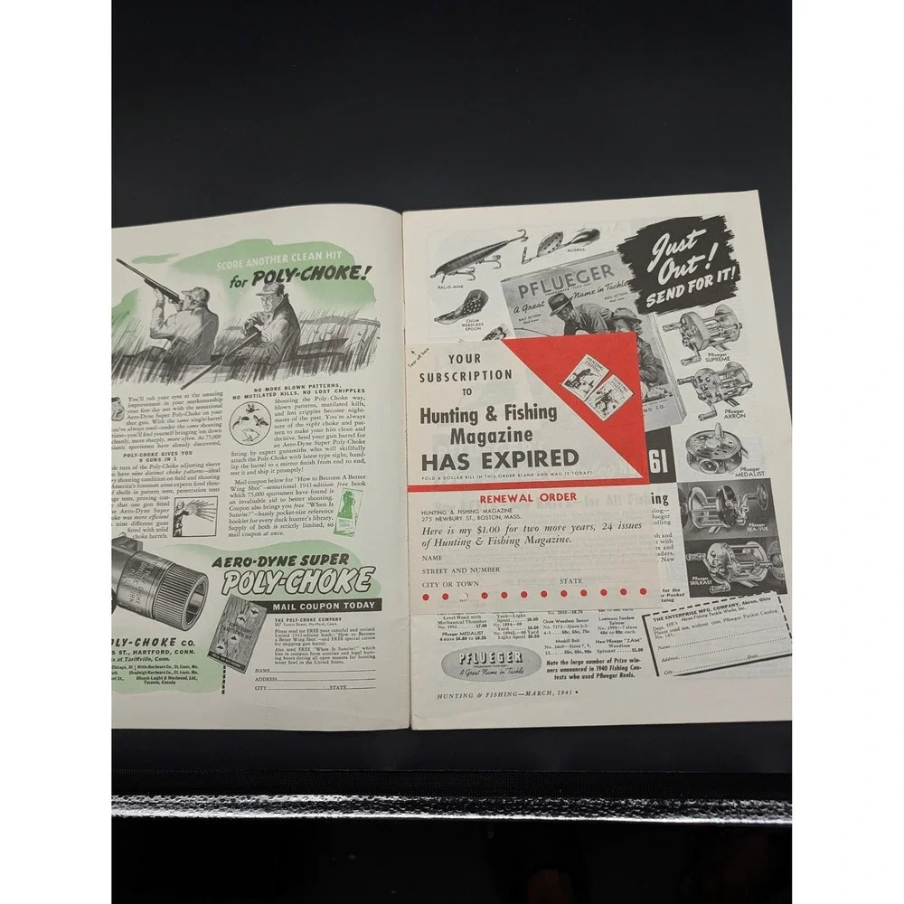 Vintage‎ Hunting And Fishing Magazine March 1941 Dogs Guns Camping Outdoorsman